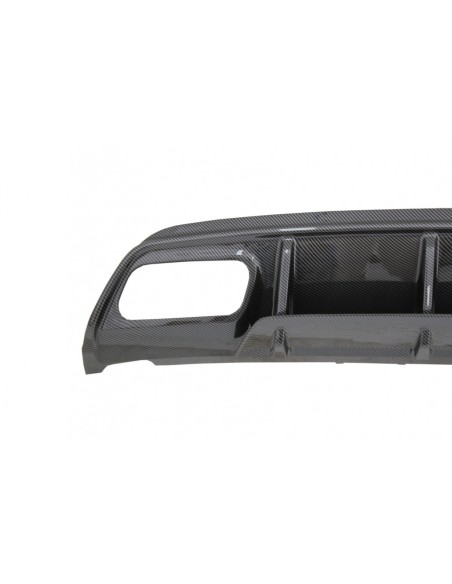 Paraurti posteriore Valance diffusore w/ scarico per Mercedes W176 A-Class (13-18) A45 Facelift Design Carbon Look