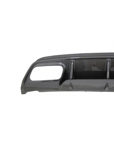 Paraurti posteriore Valance diffusore w/ scarico nero per Mercedes W176 A-Class (13-18) A45 Facelift Design Carbon Look