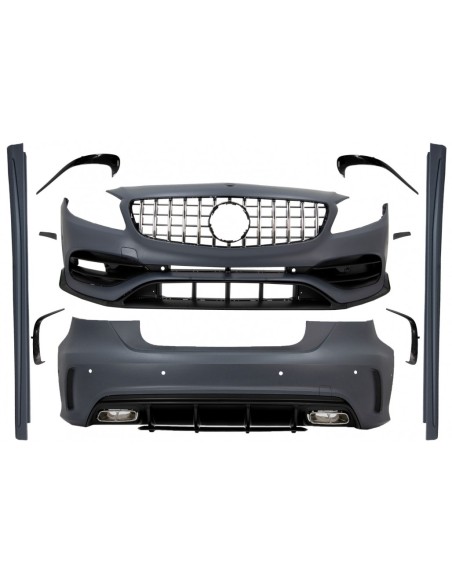Kit completo w/ griglia per Mercedes A-Class W176 (12-18) Facelift A45 Design