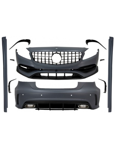 Kit completo w/ griglia per Mercedes A-Class W176 (12-18) Facelift A45 Design