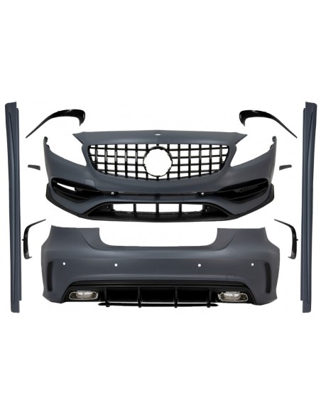 Kit completo w/ griglia per Mercedes A-Class W176 (12-18) Facelift A45 Design