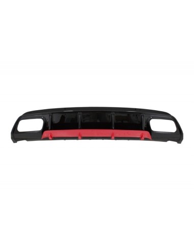 Diffusore posteriore w/ scarico Suggerimenti Alette cromate e splitter per Mercedes A-Class W176 (12-18) A45