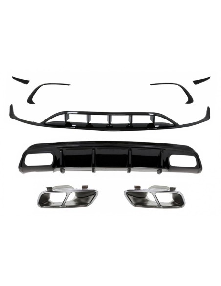 Diffusore posteriore Black Edition w/ Mercedes A-Class W176 (15-18) A45 Facelift Design