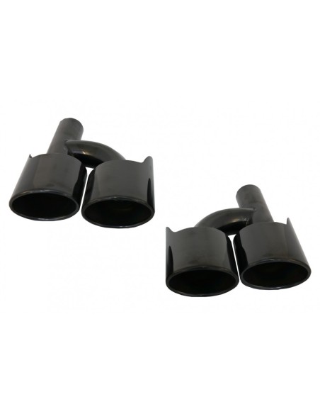 Silenziatore scarico Suggerimenti Nero Mercedes C-Class E-Class S-Class CLS SL SLK W4 W211 W221 W219 E63 C63 Design