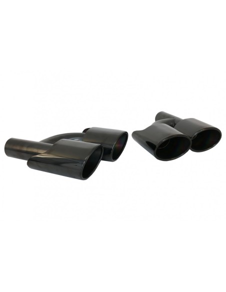 Silenziatore scarico Suggerimenti Nero Mercedes C-Class E-Class S-Class CLS SL SLK W4 W211 W221 W219 E63 C63 Design