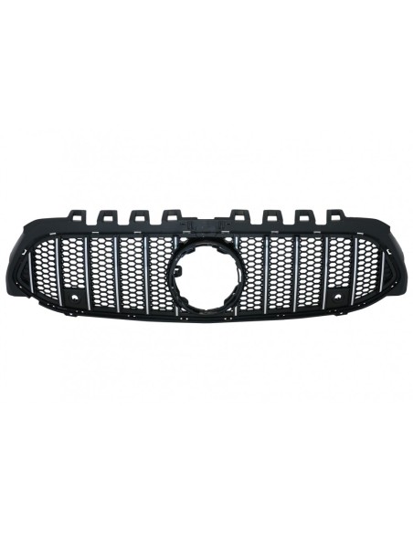 Griglia centrale per Mercedes A-Class W177 Hatchback V177 Berlina (04.18-) Mesh GT-R Panamericana Design Nero Cromo
