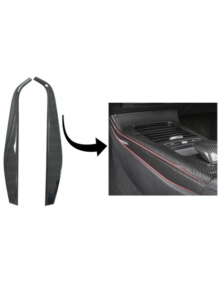 Rivestimento decorativo laterale del pannello della console per Mercedes A-Class W177 V177 (18-Up) carbonio