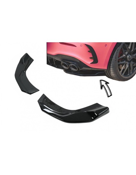 Paraurti posteriore Splitter laterali alette per Mercedes A-Class W177 A35 A45 Hatchback (18-up) Piano Nero