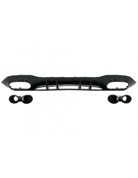 Paraurti posteriore Valance diffusore w/ Nero e copertura dello specchio per Mercedes A-Class V177 Hatchback (05.18-up)