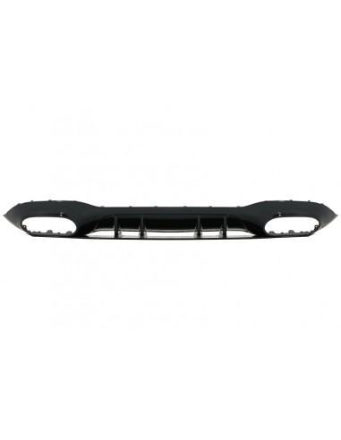 Diffusore posteriore w/ sfiati laterali anteriori e alette alette laterali per Mercedes A-Class V177 Sedan (18-up) scarico nero
