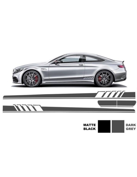 Adesivi laterali vinile grigio scuro per MERCEDES C-Class C5 Coupe A5 Cabriolet (14-) C63 Design