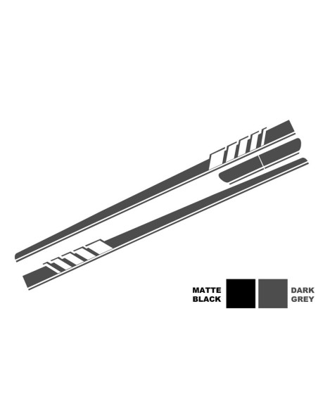 Adesivi laterali vinile grigio scuro per MERCEDES C-Class C5 Coupe A5 Cabriolet (14-) C63 Design