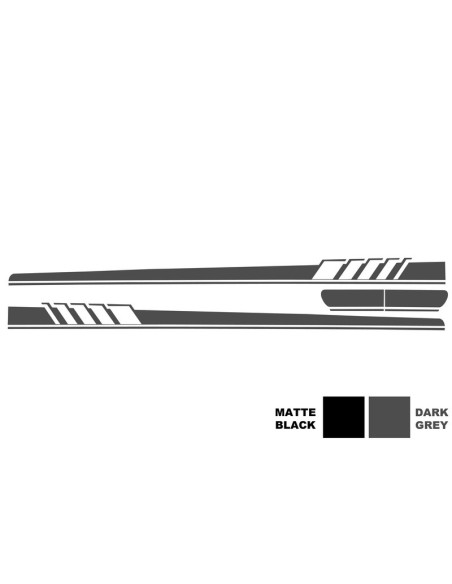 Adesivi laterali vinile grigio scuro per MERCEDES C-Class C5 Coupe A5 Cabriolet (14-) C63 Design