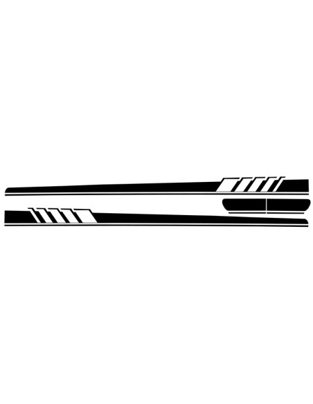 Lato Adesivi Vinile Nero opaco per MERCEDES C-Class C5 Coupe A5 Cabriolet (14-) C63 Design