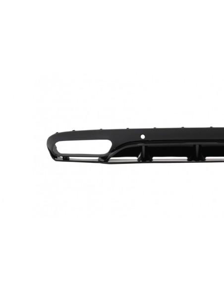 Paraurti posteriore Valance diffusore w/ scarico per Mercedes C-Class C5 A5 Coupé Cabriolet (14-19) C63 Edition 1 Nero