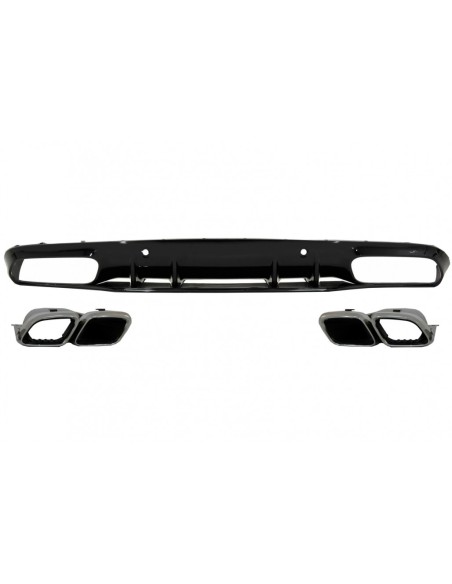 Paraurti posteriore Valance diffusore per Mercedes C-Class C5 A5 Coupe Cabriolet (14-19) Facelift C63S Design punte d'argento