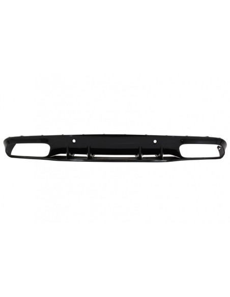 Paraurti posteriore Valance Diffusore per Mercedes C-Class C5 A5 Coupé Cabriolet (14-19) Facelift C63S Design Tutto Nero