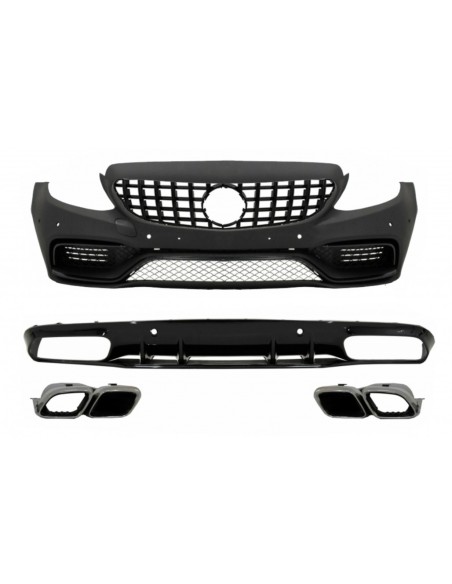 Paraurti anteriore w/ Griglia GT-R Panamericana per Mercedes C-Class C5 A5 Coupé Cabriolet (14-19)