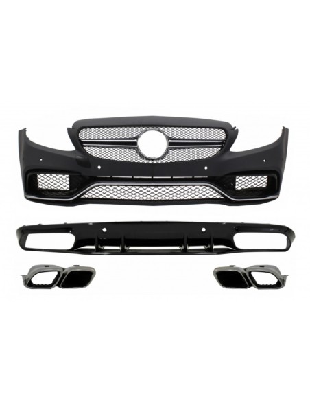 Paraurti anteriore e paraurti posteriore Valance diffusore per Mercedes C-Class C5 A5 Coupé Cabriolet (14-19) C63S