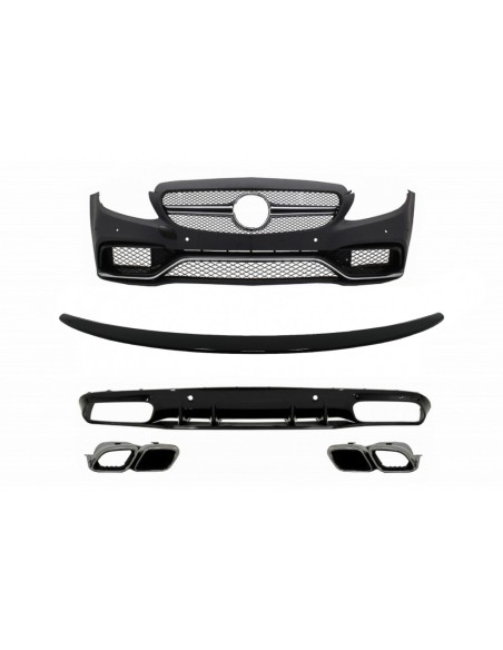 Paraurti anteriore per Mercedes C-Class C5 A5 Coupe Cabriolet (14-19) w/ paraurti posteriore Valance Diffuser