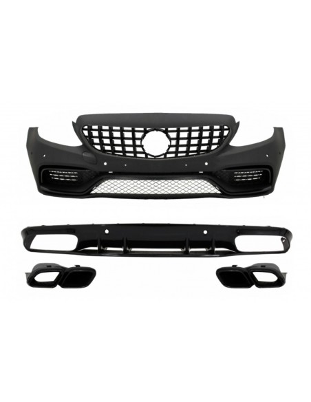 Paraurti anteriore w/ Griglia anteriore GT-R per Mercedes C-Class C5 A5 Coupé Cabriolet (14-19)