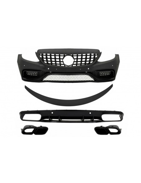 Paraurti anteriore per Mercedes C-Class C5 A5 Coupé Cabriolet (14-19) w/ bagagliaio Spoiler e paraurti