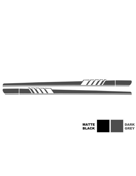 Set Adesivo lato Decalcomanie & Upper Bonnet tetto portellone & Sticker specchio grigio scuro per MERCEDES C5