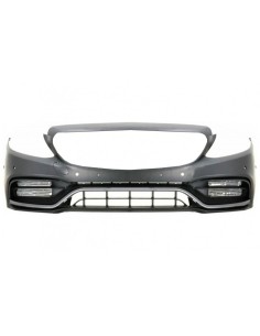 Paraurti anteriore w/ griglia e bagagliaio spoiler nero opaco per Mercedes C-Class C5 (14-18) C63 GT-R Design 2