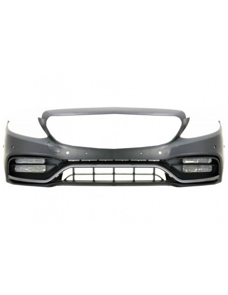 Paraurti anteriore w/ griglia e bagagliaio Spoiler Piano nero per Mercedes C-Class C5 (14-18) C63 GT-R Design