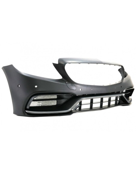 Paraurti anteriore w/ griglia e bagagliaio Spoiler Piano nero per Mercedes C-Class C5 (14-18) C63 GT-R Design