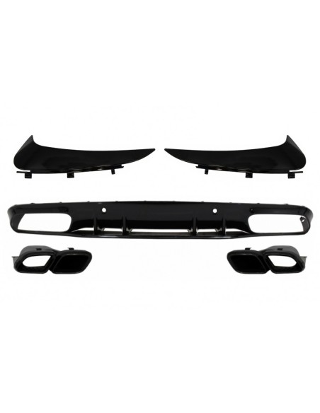 Paraurti Valance diffusore w/ paraurti posteriore Flaps per Mercedes C-Class C5 A5 Coupe Cabriolet (14-19)