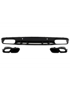 Paraurti Valance diffusore w/ paraurti posteriore Flaps per Mercedes C-Class C5 A5 Coupe Cabriolet (14-19) 2
