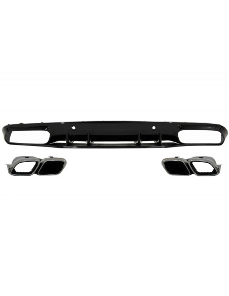 Paraurti Valance diffusore w/ paraurti posteriore Flaps per Mercedes C-Class C5 A5 Coupe Cabriolet (14-19) Facelift C63S Design
