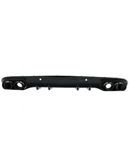 Paraurti posteriore Valance diffusore doppia uscita w/ scarico suggerimenti per Mercedes C-Class C5 A5 Coupe Cabriolet (14-19)