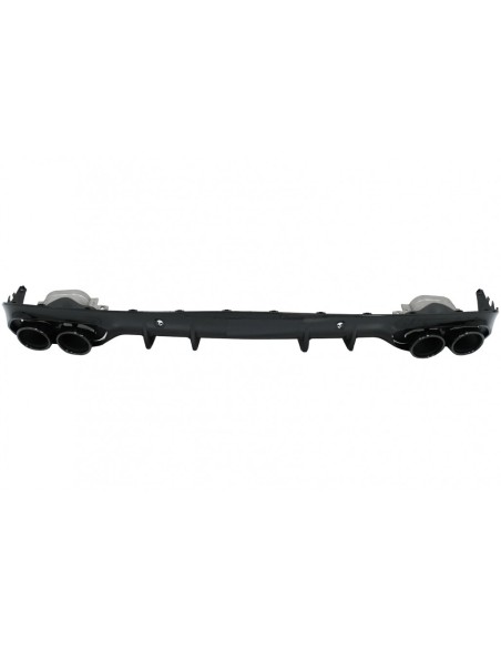 Paraurti posteriore Valance diffusore doppia uscita w/ scarico suggerimenti per Mercedes C-Class C5 A5 Coupe Cabriolet (14-19)
