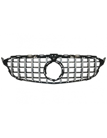 Griglia anteriore per Mercedes W5 Sedan S5 T-Modell A5 Cabriolet C5 Coupe Facelift (03.18-) w/ 360 Fotocamera Chrome