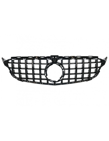 Griglia anteriore per Mercedes W5 Sedan S5 T-Modell A5 Cabriolet C5 Coupe Facelift (03.18-) w/ 360 Fotocamera Tutto Nero