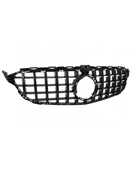 Griglia anteriore per Mercedes W5 Sedan S5 T-Modell A5 Cabriolet C5 Coupe Facelift (03.18-) w/ 360 Fotocamera Tutto Nero