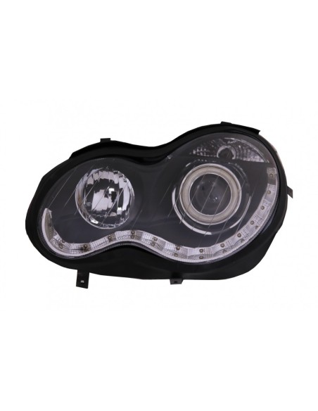 Angel Eyes Fari per Mercedes Classe C W3 (00-07) Lato sinistro Nero