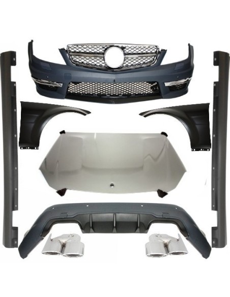 Conversione completa Retrofit Body Kit per Mercedes W4 C-class Facelift (11-14) C63 Design