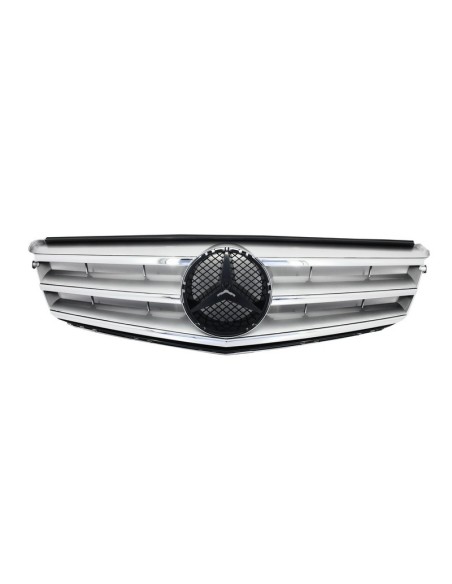 Griglia anteriore per MERCEDES Benz C-Class W4 S4 Limousine Station Wagon (07-14) Avangarde Chrome & Silver