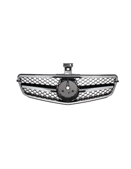 Griglia anteriore per MERCEDES C-Class W4 S4 Limousine Station Wagon (07-14) Sport nero lucido e cromato