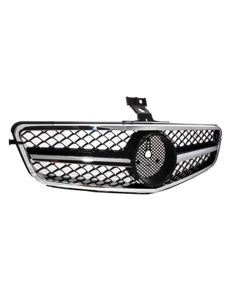 Griglia anteriore per MERCEDES C-Class W4 S4 Limousine Station Wagon (07-14) Sport nero lucido e cromato