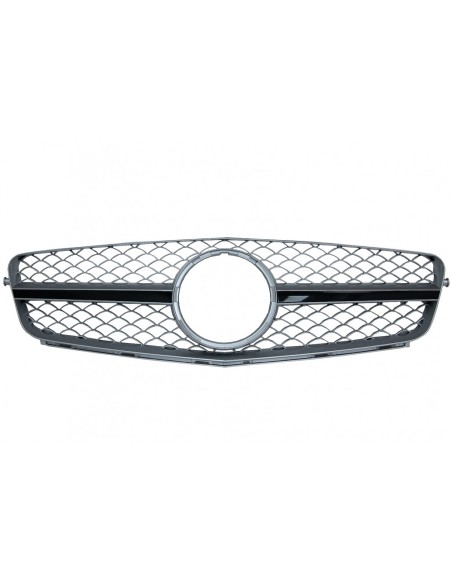 Griglia anteriore per MERCEDES C-Class W4 S4 Limousine Station Wagon (07-14) Sport spazzolato grigio scuro SL Look