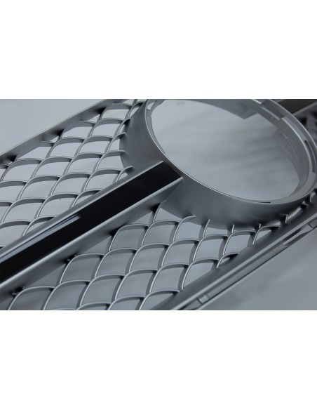 Griglia anteriore per MERCEDES C-Class W4 S4 Limousine Station Wagon (07-14) Sport spazzolato grigio scuro SL Look