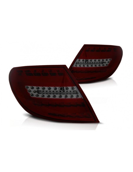 Fanali posteriori a LED per Mercedes C-Class W4 Sedan (07-10) Fumo rosso