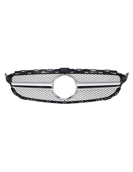 Griglia anteriore per MERCEDES C-Class W5 S5 C5 A5 (14-18) C63 Design Argento