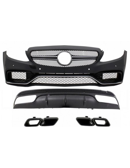 Paraurti anteriore w/ diffusore posteriore e scarico MERCEDES C-Class W5 S5 (14-) C63 Design