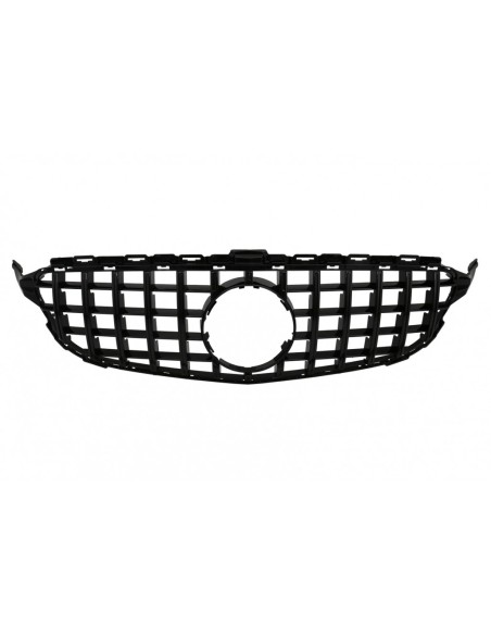 Griglia anteriore per MERCEDES Classe C W5 S5 C5 S5 (14-18) GT-R Panamericana Design Black w/out Fotocamera