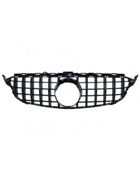 Griglia anteriore per Mercedes Classe C W5 S5 C5 S5 (14-18) GT-R Panamericana Design Black w/out Fotocamera